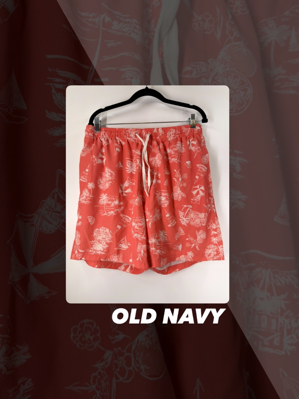 EUC Old Navy Beach Themed Swim Trunks